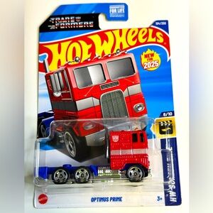 Hot Wheels NEW FOR 2025 TRANSFORMERS **OPTIMUS PRIME** HW SCREEN TIME 6/10